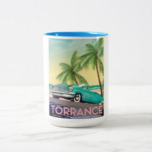 Caneca De Café Em Dois Tons Torrance, Califórnia - Los Angeles Califórnia