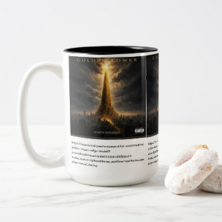 Caneca De Café Em Dois Tons Torre Dourada