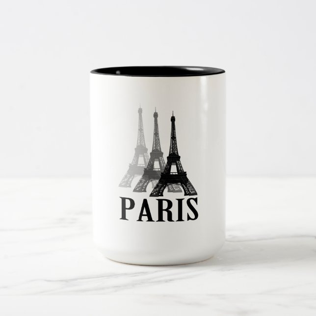 Caneca De Café Em Dois Tons Torre Eiffel de Paris (Centro)