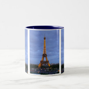 Caneca De Café Em Dois Tons Torre Eiffel Paris França