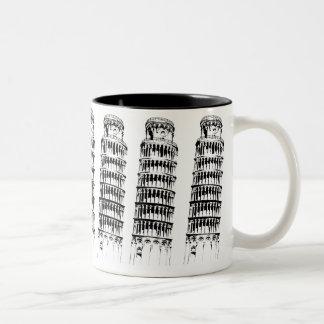 Caneca De Café Em Dois Tons Torre inclinada de Pisa