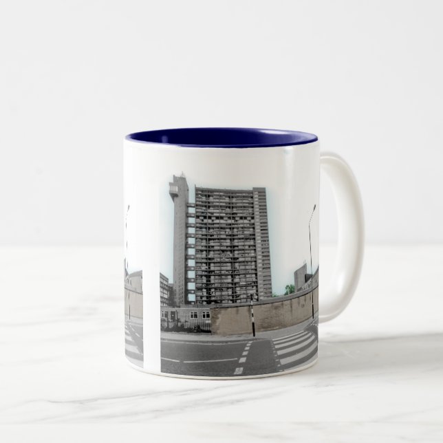 CANECA DE CAFÉ EM DOIS TONS TORRE TRELLICK LONDRES: FOTO DA ARQUITETURA URBANA (Frente Esquerda)