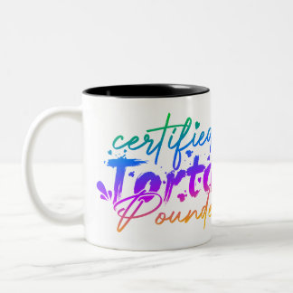 Caneca De Café Em Dois Tons Torta Certified Pounder Engraçada latina Mug