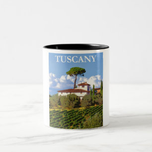 Caneca De Café Em Dois Tons Toscana Itália Poster