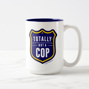 Caneca De Café Em Dois Tons Totalmente Não É Um Policial