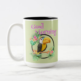 Caneca De Café Em Dois Tons Toucan Good Morning