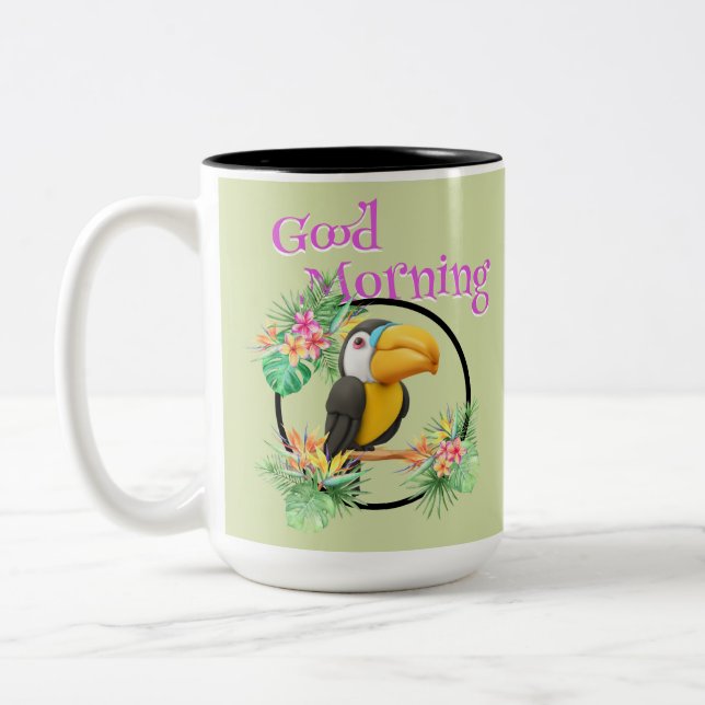 Caneca De Café Em Dois Tons Toucan Good Morning (Esquerda)