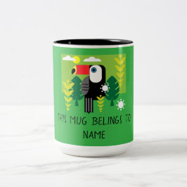 Caneca De Café Em Dois Tons Toucan Tropical Bird