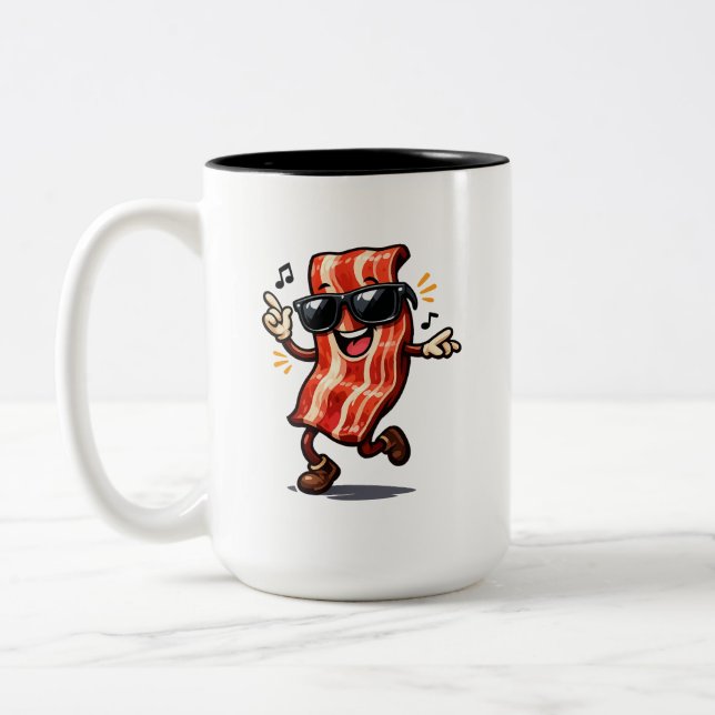 Caneca De Café Em Dois Tons Toucinho Dançante (Esquerda)