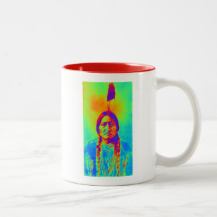 Caneca De Café Em Dois Tons Touro Sentado