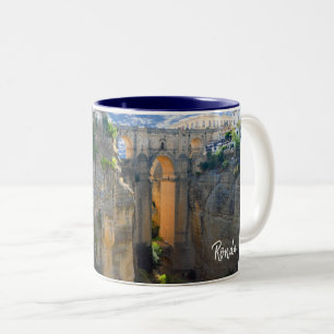 Caneca De Café Em Dois Tons Towering from Above- Ronda - A verdadeira Espanha