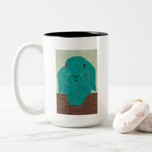 Caneca De Café Em Dois Tons TPIO "Eu tenho sentimentos misturados sobre meu do (Com Donut)