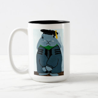 Caneca De Café Em Dois Tons TPIO Graduação Grumpy PhD Rabbit Mug