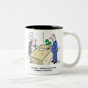 Caneca De Café Em Dois Tons Trabalhador Engraçado do Office