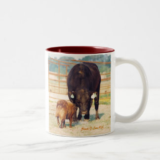 Caneca De Café Em Dois Tons Trabalhe um pastor australiano de Stockdog com