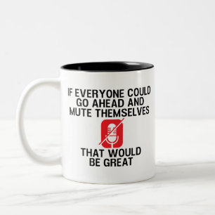 Caneca De Café Em Dois Tons Trabalho Engraçado de Casas em Quarentena e Reuni