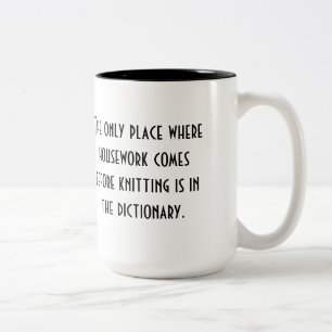 Caneca De Café Em Dois Tons Trabalhos domésticos contra a confecção de malh