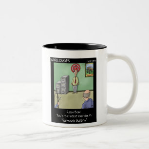 Caneca De Café Em Dois Tons Trabalhos em equipe engraçados da caneca do humor