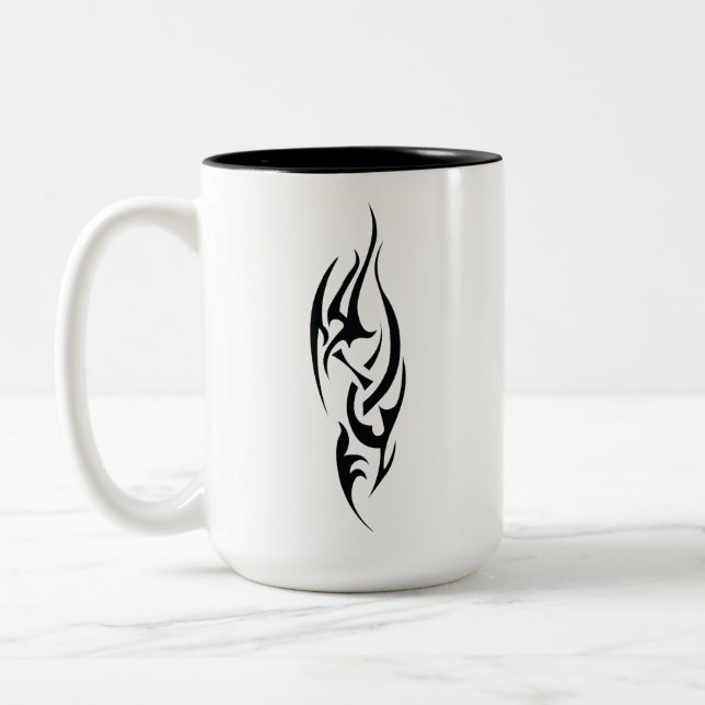 Caneca De Café Em Dois Tons Traditional Tattoo Art Inspired Design (Esquerda)