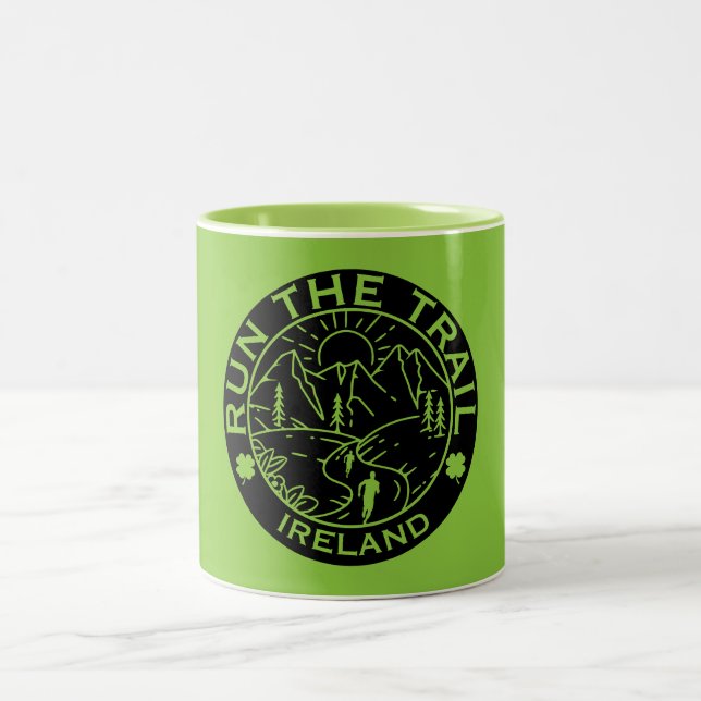 Caneca De Café Em Dois Tons Trail Running Ireland (Centro)