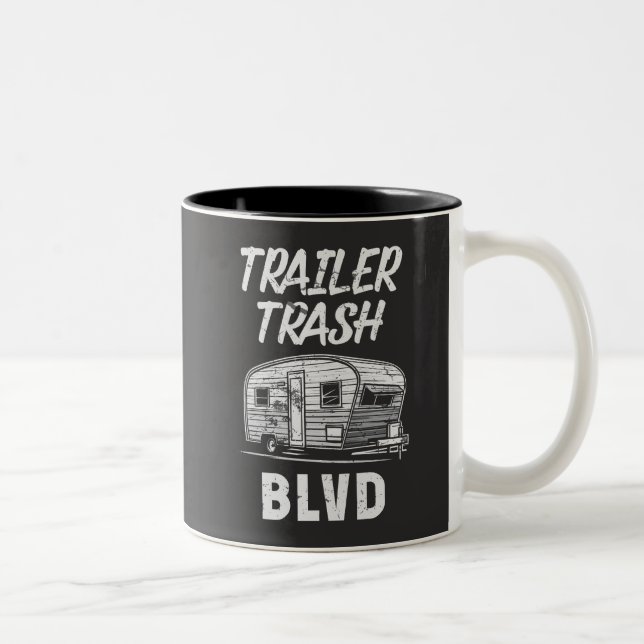 Caneca De Café Em Dois Tons Trailer Lixo Blvd (Direita)