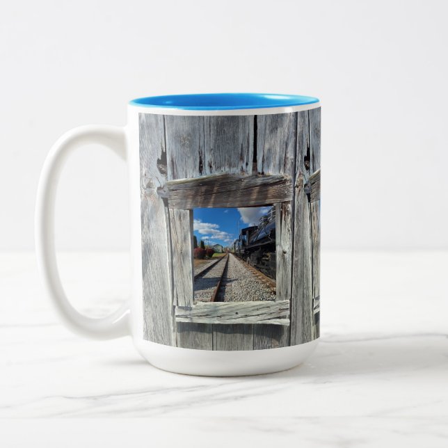 Caneca De Café Em Dois Tons Train Mug (Esquerda)