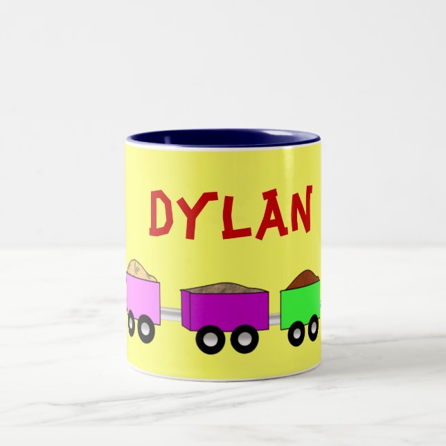 Caneca De Café Em Dois Tons Train Mug - personalizado (Centro)