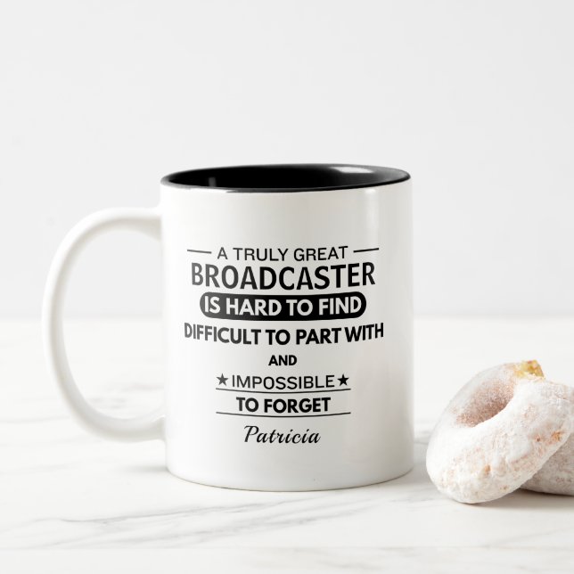 Caneca De Café Em Dois Tons Transmissor Personalizado de Agradecimento (Com Donut)
