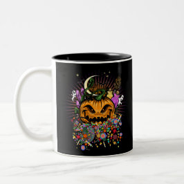 Caneca De Café Em Dois Tons Tratamentos de Halloween