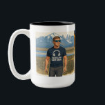 Caneca De Café Em Dois Tons Traveling EDM man<br><div class="desc">Traveling EDM Man</div>