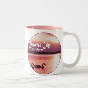 Caneca De Café Em Dois Tons Traverse City, Michigan