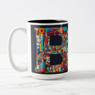 Caneca De Café Em Dois Tons Traybien Retro Racing Tipografia Camiseta Design