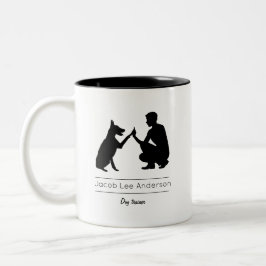 Caneca De Café Em Dois Tons Treinador de cães/Formação de cães