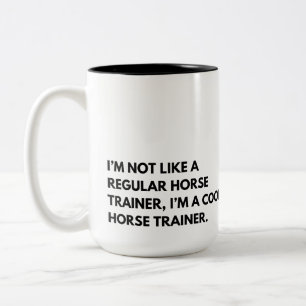 Caneca De Café Em Dois Tons Treinador de Cavalos Dito Divertido