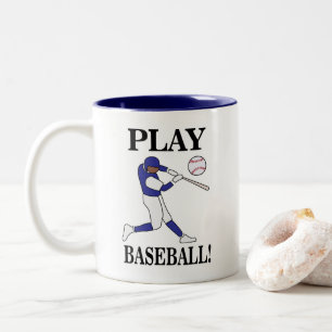Caneca De Café Em Dois Tons Treinador de Esportes de Beisebol Jogador