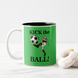 Caneca De Café Em Dois Tons Treinador de Esportes de Futebol Jogador