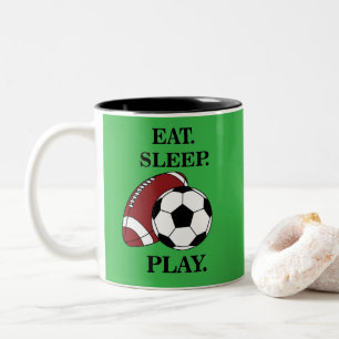 Caneca De Café Em Dois Tons Treinador de Futebol Jogador de Futebol 
