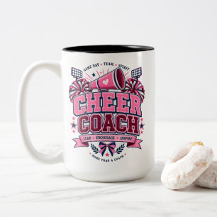 Caneca De Café Em Dois Tons Treinador de Torcida Liderar Encorajar Inspirar Es