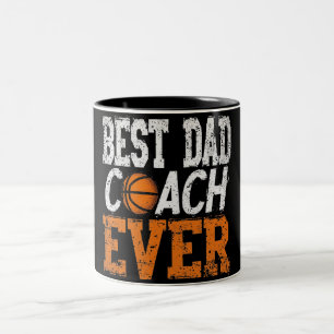 Caneca De Café Em Dois Tons Treinador do melhor Pai