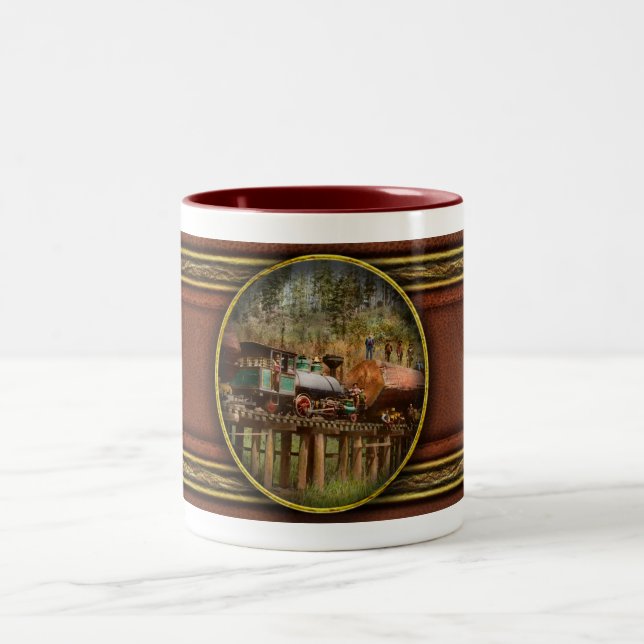 Caneca De Café Em Dois Tons Trem - Registro - A descarga da manhã 1890 (Centro)