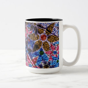 Caneca De Café Em Dois Tons Trendy Floral Pattern Vintage