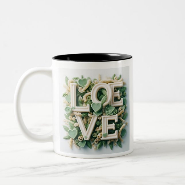 Caneca De Café Em Dois Tons Trendy Love Mug/Coffee Mug (Esquerda)