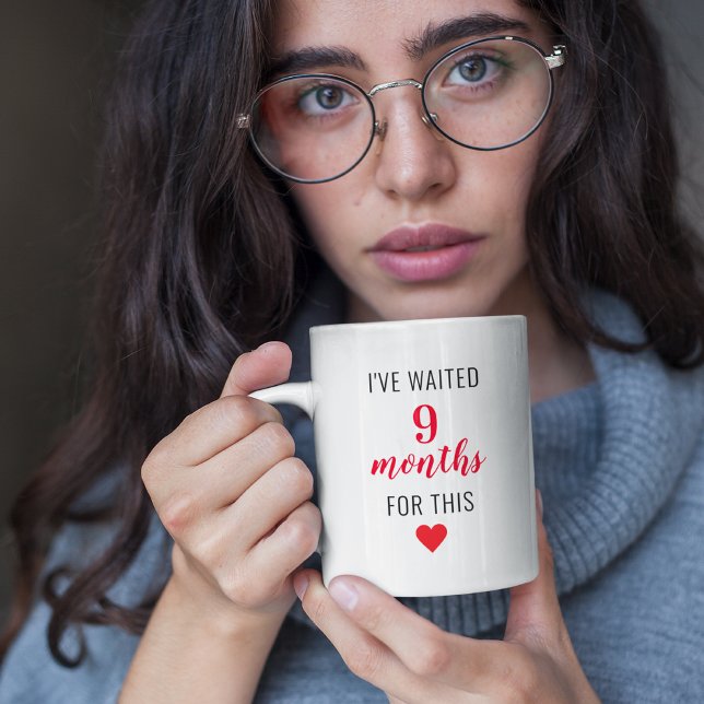 Caneca De Café Em Dois Tons Trendy Red Posta Gravidez Engraçada Citação (Criador carregado)
