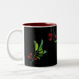 Caneca De Café Em Dois Tons Três Árvores de Cereja