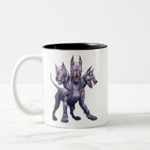 Caneca De Café Em Dois Tons Três Cachorros de Cabeça Cerberus