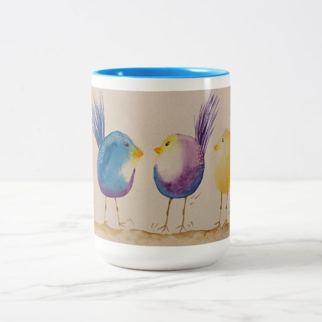 Caneca De Café Em Dois Tons Três Cães De Aves (Centro)