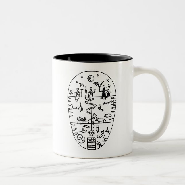 Caneca De Café Em Dois Tons Três camadas de vida (Direita)