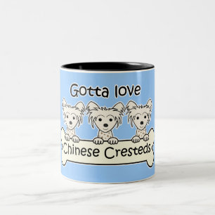 Caneca De Café Em Dois Tons Três chineses Cresteds