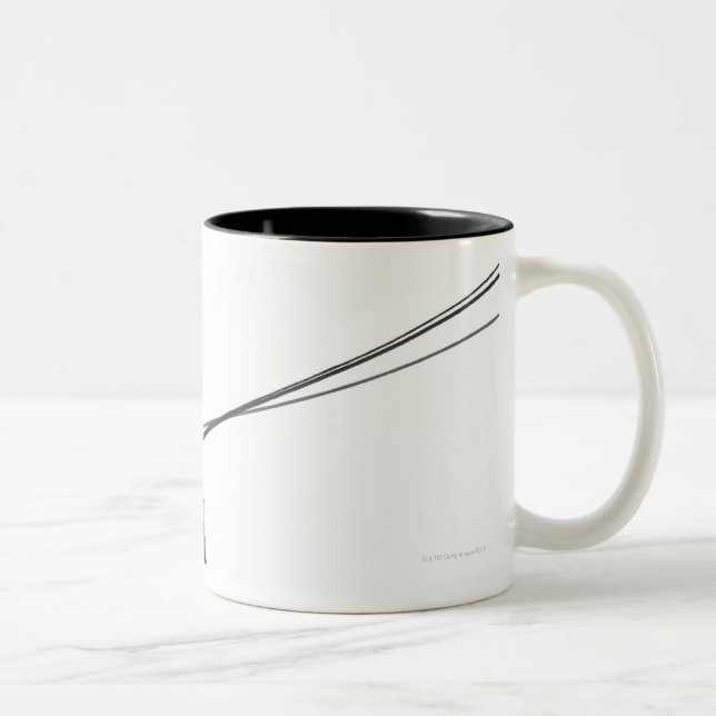 Caneca De Café Em Dois Tons Três Dobermans na trela (Direita)