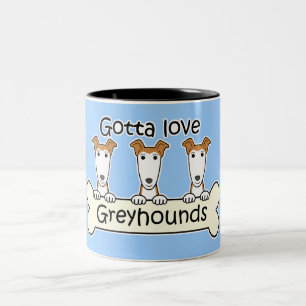 Caneca De Café Em Dois Tons Três galgos